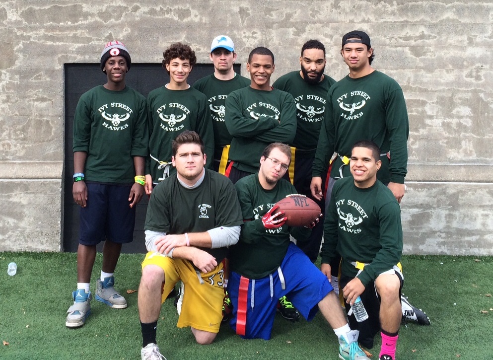 The Ivy St. Hawks flag football team