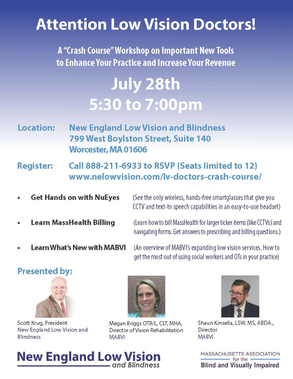 NELVB and MABVI workshop flyer