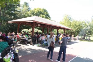 Wide shot of Adult Disability Services BBQ 2015