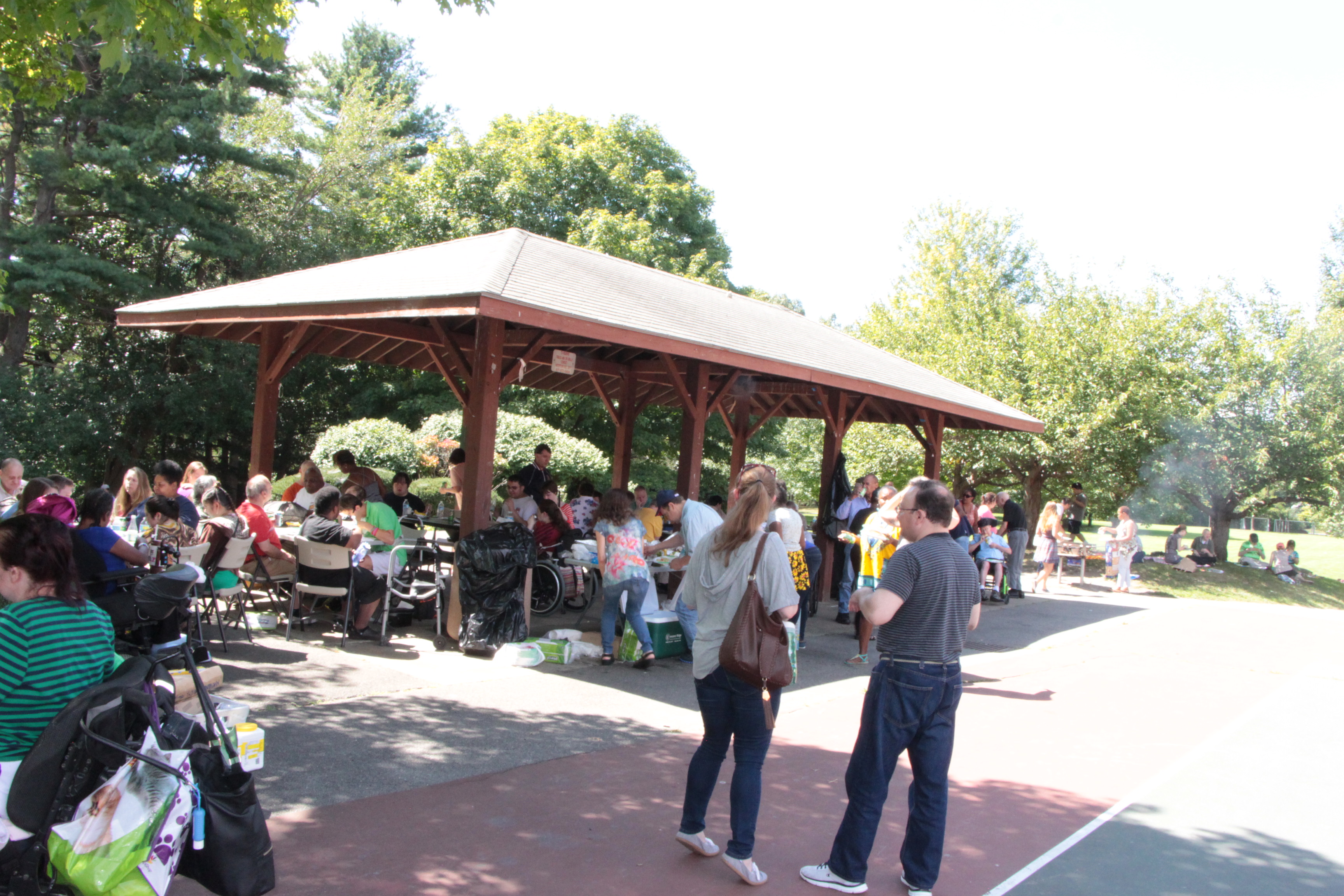 Wide shot of Adult Disability Services BBQ 2015