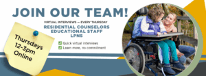 Join our team! Virtual interviews every Thursday 12-3pm Eastern.